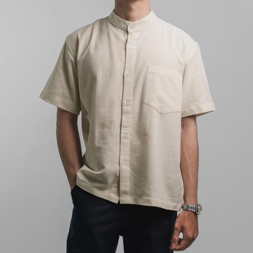 Jual PLAIN Linen Shirt - Ciangi Collar | Kemeja Linen Kerah Bulat ...