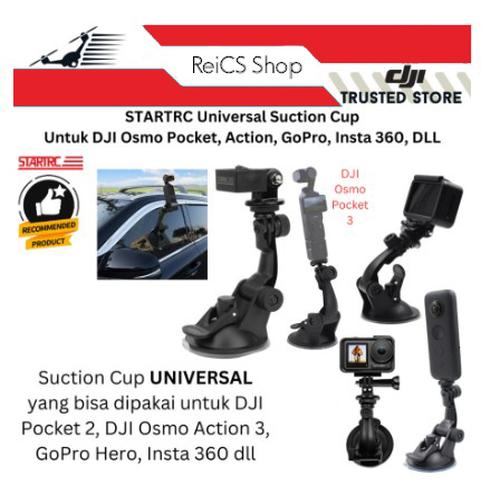 Suction Cup Glass Car Holder Mount DJI Osmo Pocket Action GoPro di  Reics Shop Tokopedia