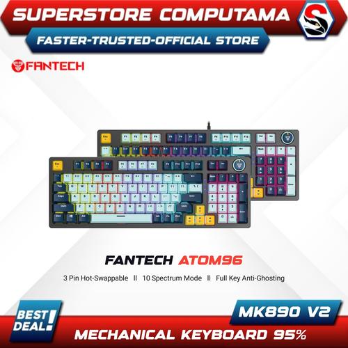 Promo Fantech ATOM96 MK890 V2 Wired Mechanical Gaming Keyboard Mizu ...
