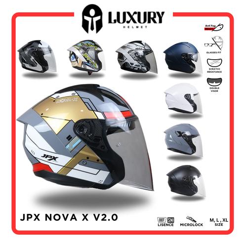 Jual Helm Half face JPX Nova X V2.0 Double Visor N5, L Kab