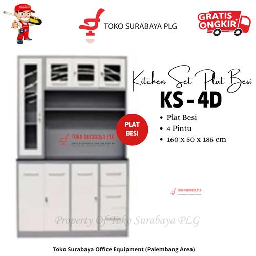 Jual Lemari Sayur Besi 4 pintu Kitchen Set Besi Rak Piring Rak Dapur ...