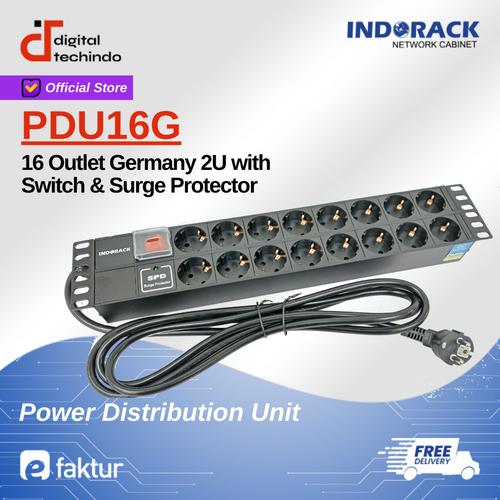 Promo INDORACK Power Distribution Unit 16 Outlet Germany Colokan 16 ...