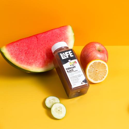 Jual Midnight Black Juice / Jus Activated Charcoal, Coconut Water