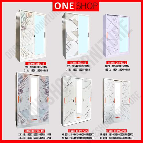 Jual Lemari Baju Besi Lemari Pakaian Besi Sliding / 2 Pintu / 3 Pintu