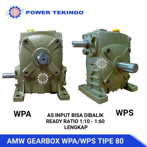 Promo AMW Gearbox WPA / WPS Type 80 Rasio 10-60 Lengkap Speed Reducer ...