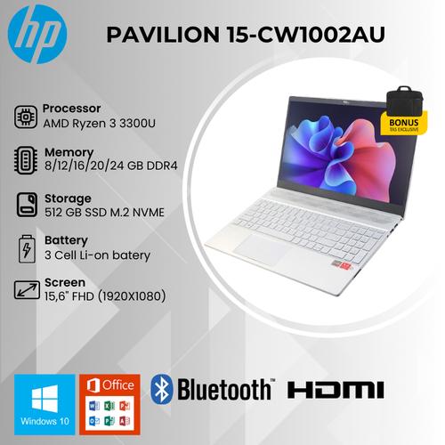 Jual PROMO HP Pavilion 15 Ryzen 3300U 8GB 512GB SSD W10