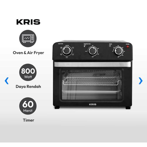 Jual Kris 22 Ltr Oven Dengan Air Fryer 800 Watt Hitam Kota