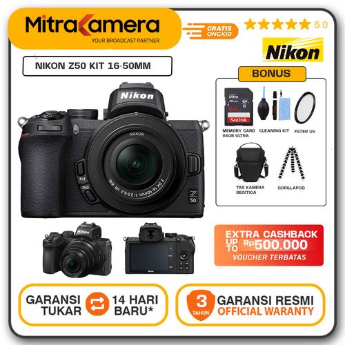Jual Nikon Z50 Kit 1650mm f/3.56.3 Kamera Mirrorless Resmi Standar