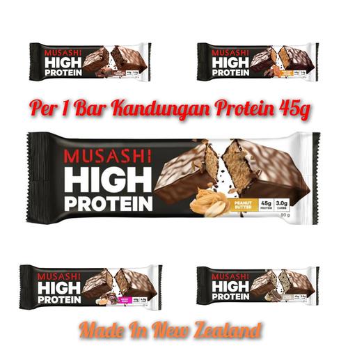 Promo Musashi High Protein Bar 90g Protein 45g Australia Salted