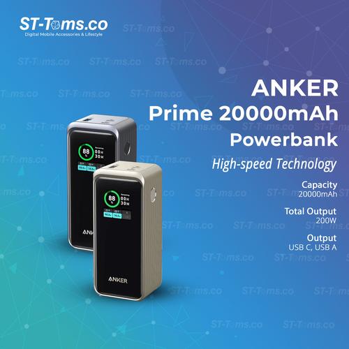 Anker Prime 20,000mAh Power Bank(200W） Anker Prime Powerbank, zewnętrzny akumulator 20 000 mAh o