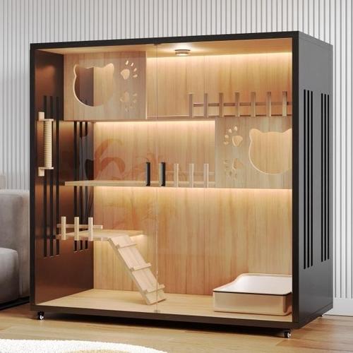 Jual Villa Kucing Kayu Solid/Rumah Kucing /Kandang Kucing Indoor