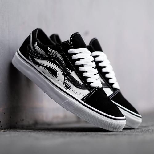 Vans Old Skool Flame Black White Original 37 di Amdaoriginal Tokopedia