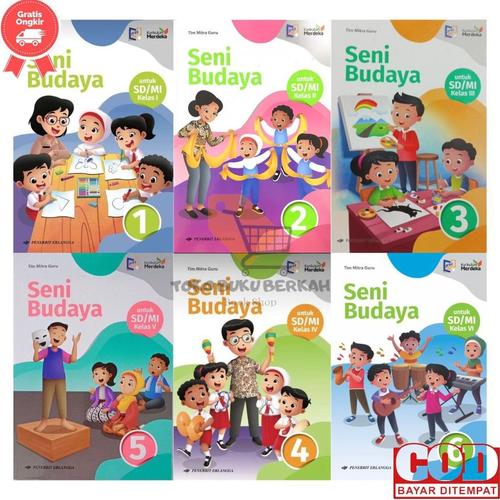 Jual SENI BUDAYA SD/MI Kelas 1 2 3 4 5 6 Peneit Erlangga Kurikulum ...