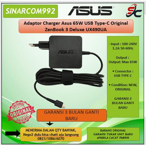 Caricatore Chicony 45W Type-C Per Asus Zenbook 3 UX490UA &ndash; Alimentatore AC Con Cavo