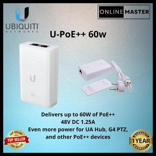 Jual Ubiquiti Poe++ Adapter U-Poe++ 60W 48V Dc 1.25A Originalll 100% ...