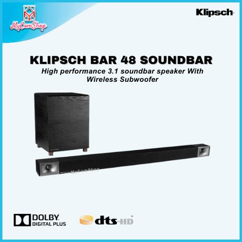 Jual KLIPSCH SOUNDBAR BAR 48 DOLBY AUDIO WITH WIRELESS SUBWOOFER