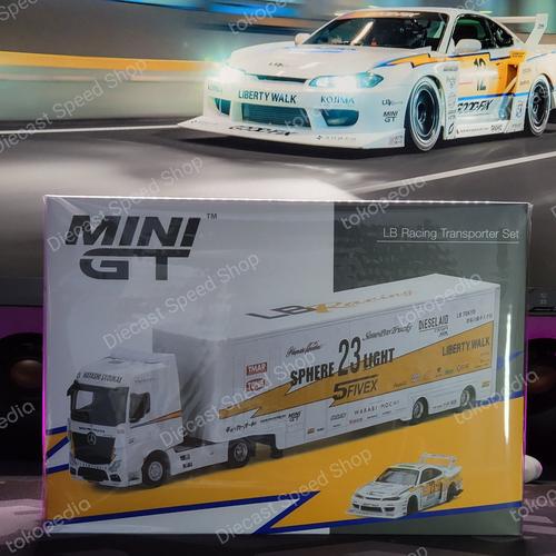 Jual Mini GT 1/64 Mercedes Benz Transporter set LB Racing Nissan S15