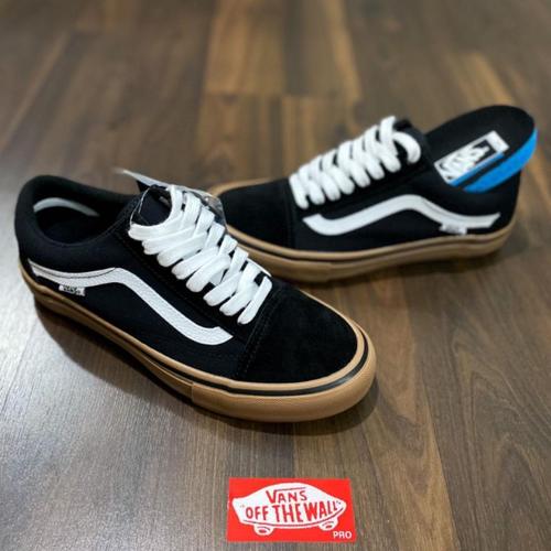 Jual Sneakers Vans Old Skool Pro Black Gum Original BNIB
