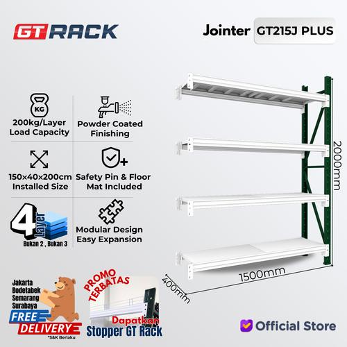 Promo RAK GUDANG BESI GT RACK GT215 PLUS - 200KG 4 SUSUN 2 METER LEBAR ...