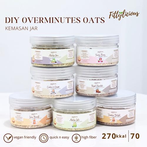 Promo Fittylicious DIY Overnight Oats / Oatmeal / Sereal Oat 70G