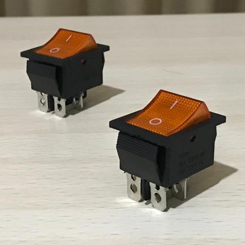 Jual Switch Rocker Saklar On Off 4 Pin Kotak 16A 250v 20A 125v Kuning ...