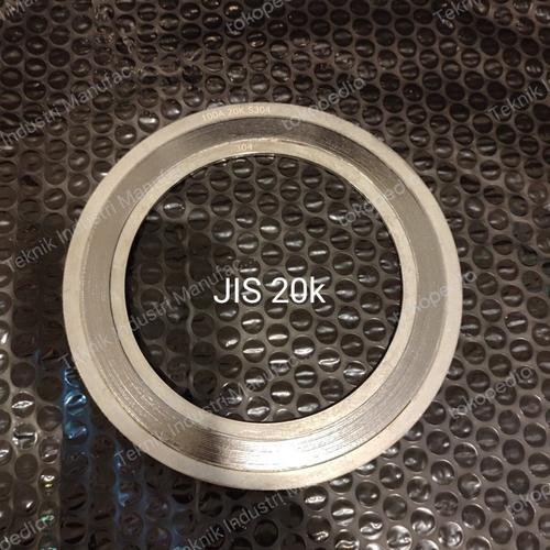 Jual Spiral Wound Gasket Jis 20k SWG 4" Inch Stainless Steel ss304