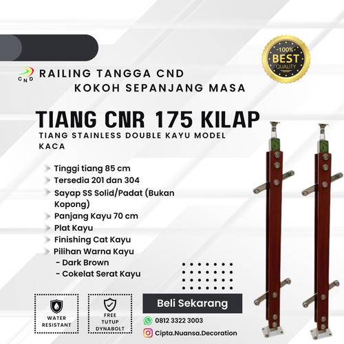 Jual Tiang railing tangga sayap L kaca minimalis stainless - Kab ...
