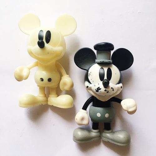 Figurine Mickey Mouse Vintage 12,5 Cm | Plastique Rigide Articulée Rare