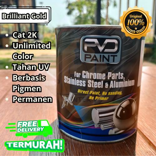 Jual (BRILLIANT GOLD) CAT PVD PAINT LITER ORIGINAL Kota