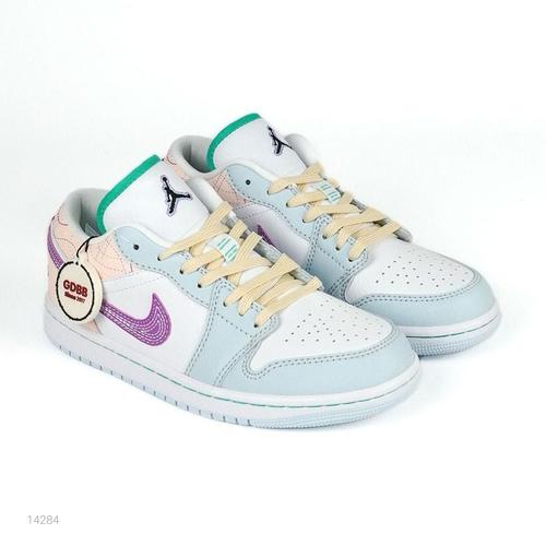 Pink Blue Multi Colored Jordan 1s Color/ Teal/ Pink/ Purple Yellow