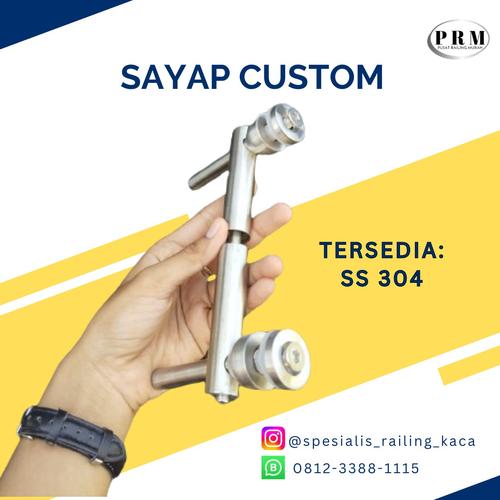 Jual SAYAP PENJEPIT KACA TIANG PLAT RAILING TANGGA STAINLESS CUSTOM 304 ...
