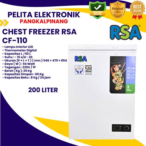 Jual Chest Freezer RSA CF-110 [100 Liter] - Kota Pangkal Pinang ...
