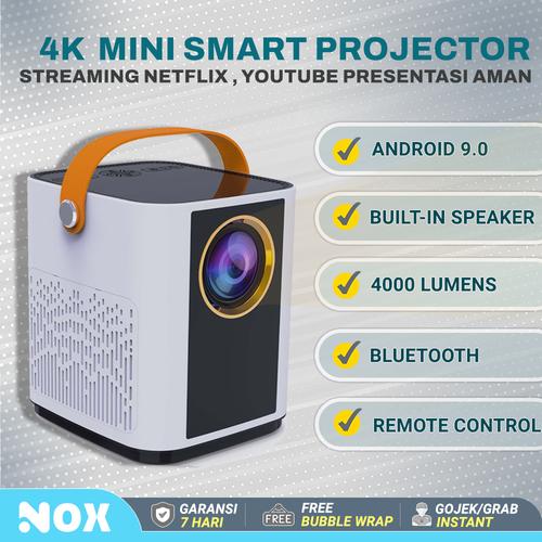 Jual 4K Smart Android Mini LED Portable Projector 4000 Lumens 1080p ...