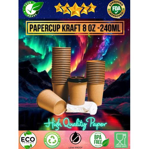 Jual Paper Cup 8 Oz (240ml) / Gelas Kertas Kopi Teh Polos Motif Tahan ...
