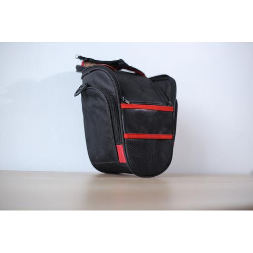 Jual Tas Kamera POLOS, Hitam Merah, cocok untuk Kamera DSRL/Mirrorles