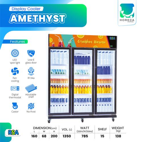 Jual RSA Display Showcase Cooler 3 Pintu AMETHYST - Jakarta Barat