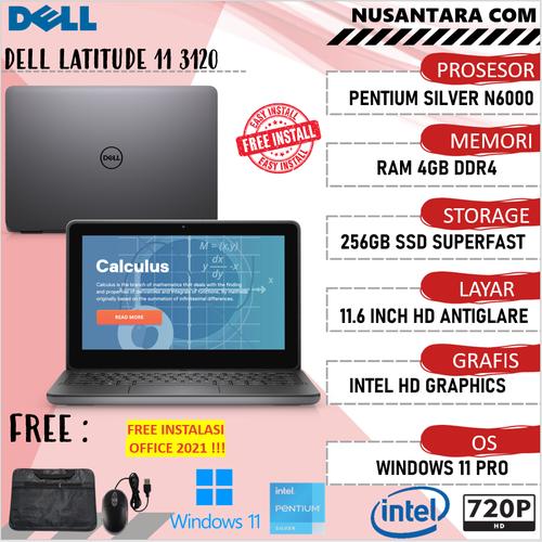 Jual Laptop DELL LATITUDE 11 3120 INTEL PENTIUM SILVER N6000 8GB 256GB ...