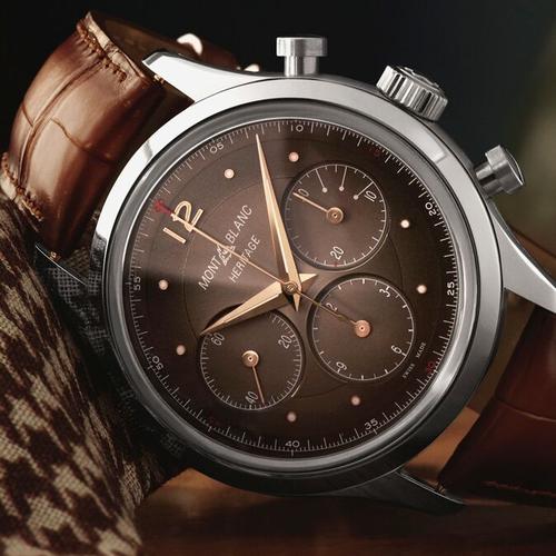 MONTBLANC Heritage Chronograph Automatic Brown Dial Watch Jam di  Tokopedia