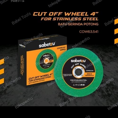 Jual SABETZU Cutting Wheel, Batu Potong Besi 4 Inch x 1,2 mm - Kota ...