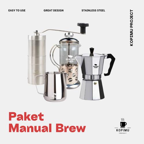 Promo Alat Kopi Espresso Rumahan Grinder MokaPot French Press Milk