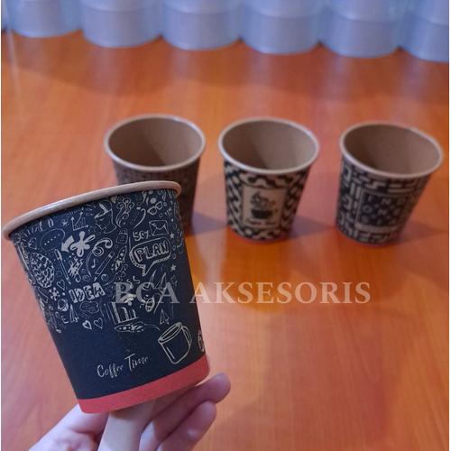 Jual Paper Cup Kraft 6.5 0Z - Gelas Kertas Kopi Coklat 6,5OZ - Isi 50 ...