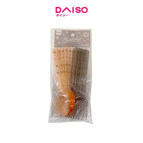 Jual Daiso Spoons and Forks Birthday 12pcs Jakarta Utara DAISO