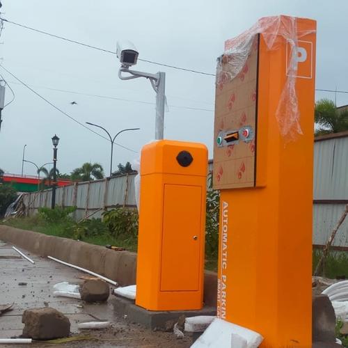 Gambar Paket palang parkir otomatis in & out sistem tiket + rfid + pos parkir - MX50, Full cashless dari Portal Barrier Gate undefined Tokopedia