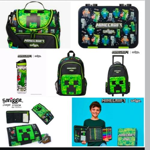 Jual Smiggle Minecraft Bento Box, Botol Minum, Lunch Bag, Trolley ...