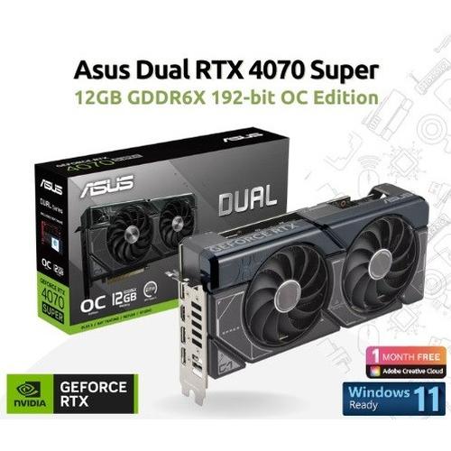 Jual VGA ASUS Dual RTX 4070 SUPER 12GB GDDR6X OC II GPX - Kota Bandung ...