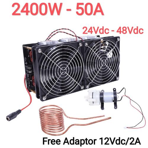 Jual 24Vdc~48Vdc/2400W - ZVS Induction Heater + Cooling Fan - Kab ...