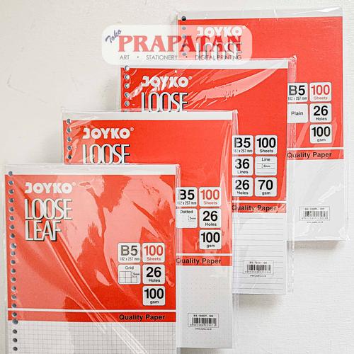 Jual Loose Leaf / Isi Kertas File / Binder Joyko A5-7020 / 100 Lembar ...