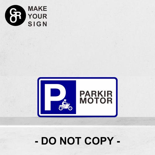 Signage Biru Jual RAMBU PLANG/PLAT PARKIR MOTOR 25X50CM SIGNAGE - Biru - Kota ...