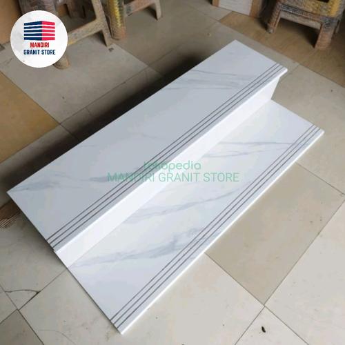 Jual granite tile anak tangga custom double bevel ukuran 30x80 20x80