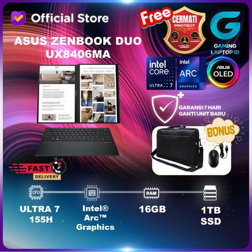 Promo ASUS ZENBOOK DUO UX8406MA OLED TOUCH ULTRA 7 155H 16GB 1TB 14 ...